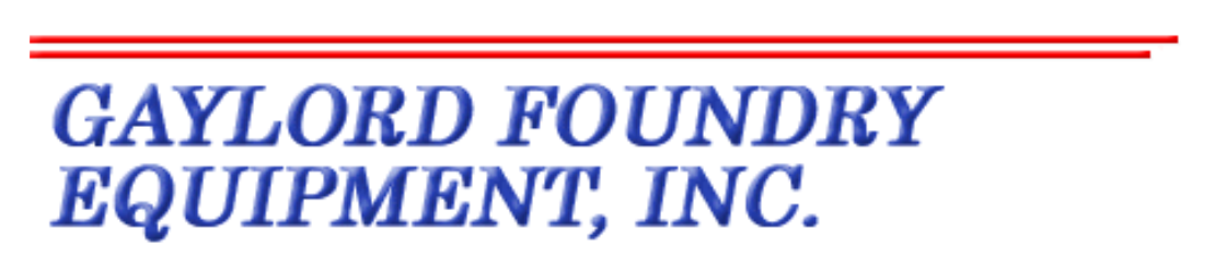 Red and blue Gaylord Foundry Equipment, Inc. logo on white background