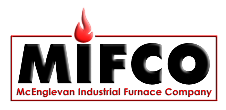 MIFCO, McEnglevan Industrial Furnace Company black and red logo with transparent background