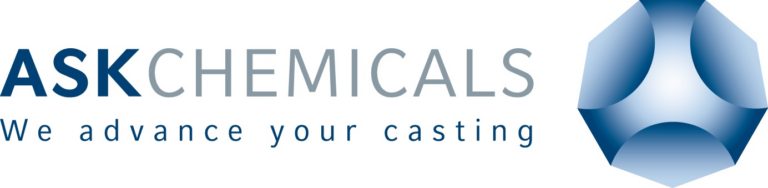 Blue and grey ASK Chemicals logo with a white background