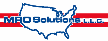 red and blue MRO Solutions LLC logo